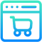 Icon representing the development of an e-commerce website at Draketech